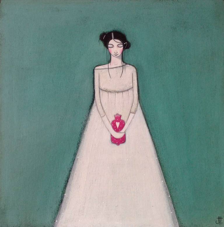 Phoebe And Her Hot Water Bottle (SOLD) - Jackie Henderson 