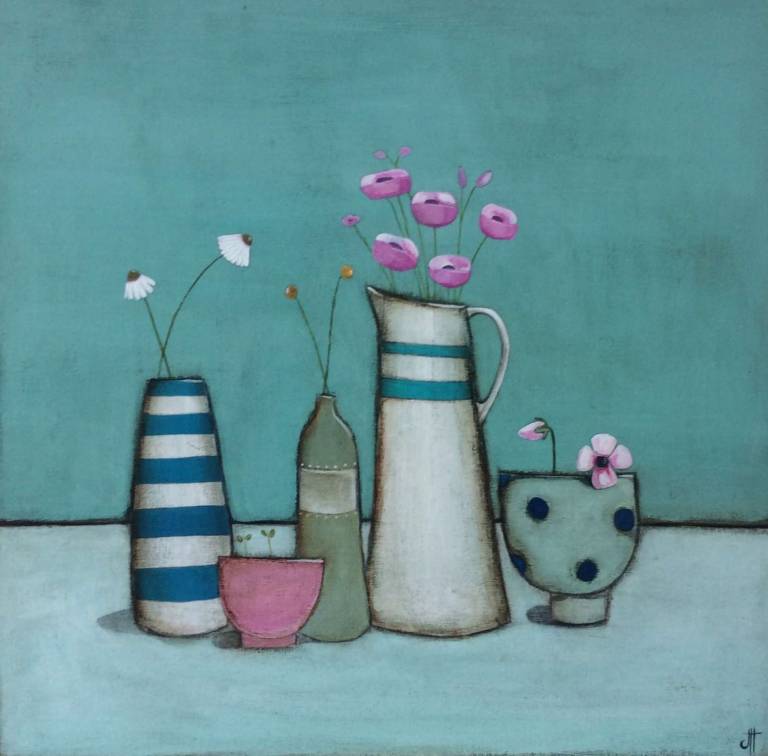 Still Life With Two Daisies (SOLD) - Jackie Henderson 