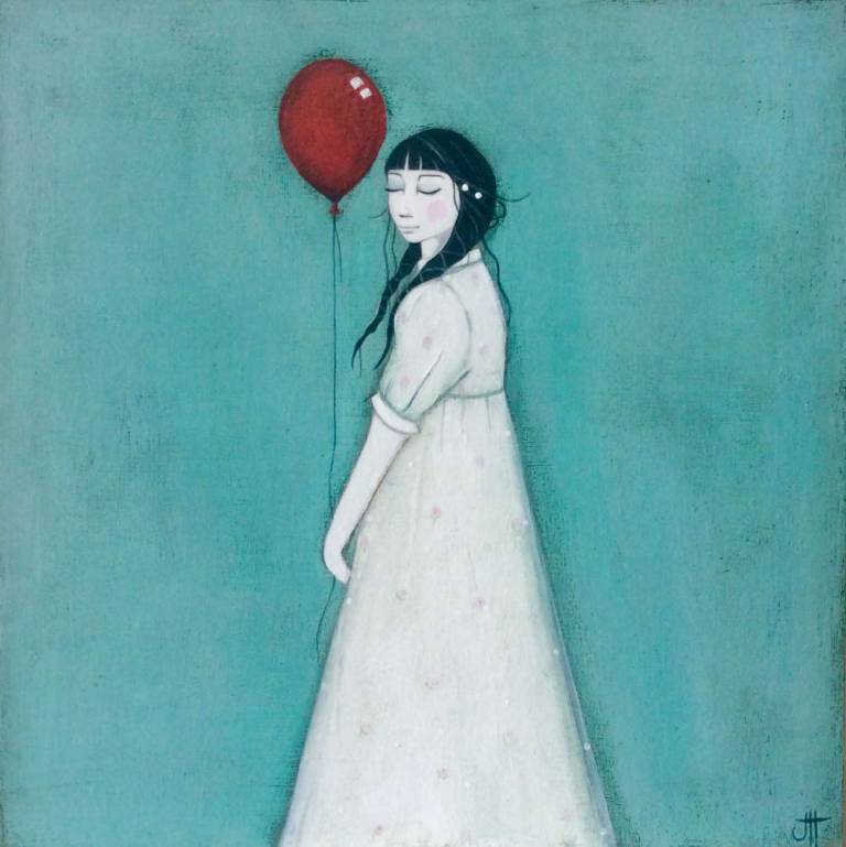 The Girl With The Red Balloon (SOLD) - Jackie Henderson 