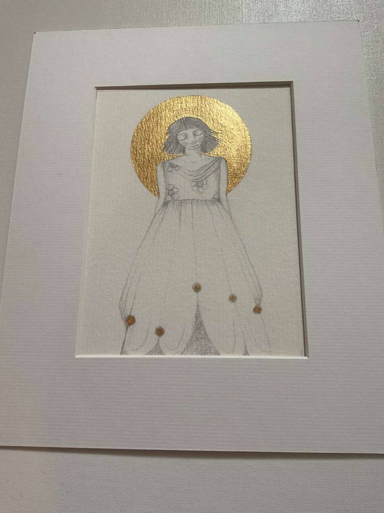 Matilda In Gold (mounted) - Jackie Henderson 