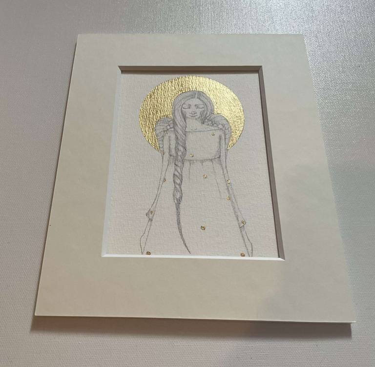 An Angel In Gold (mounted) - Jackie Henderson 