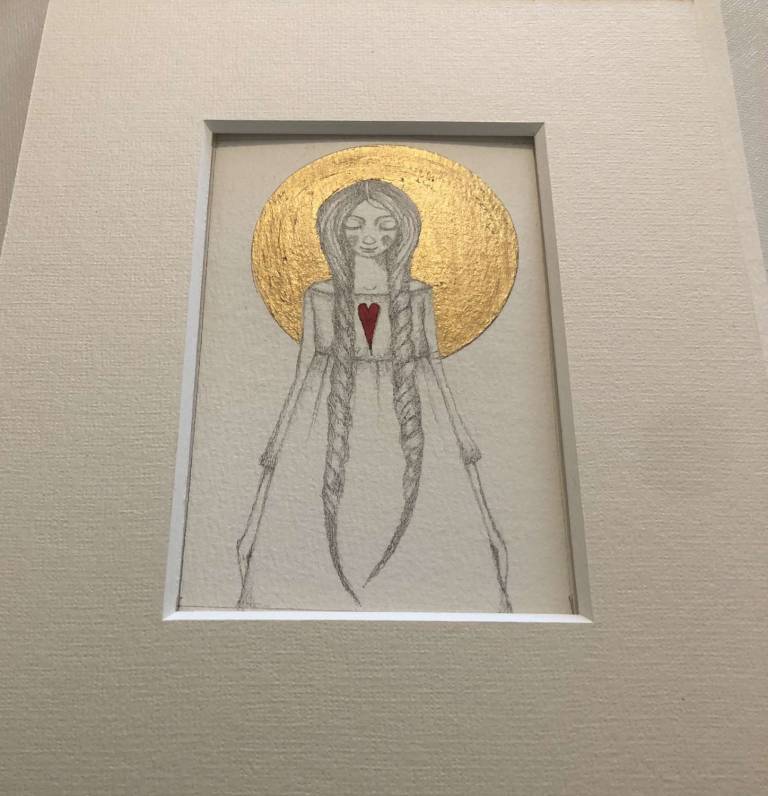 Rosie In Gold (mounted) - Jackie Henderson 
