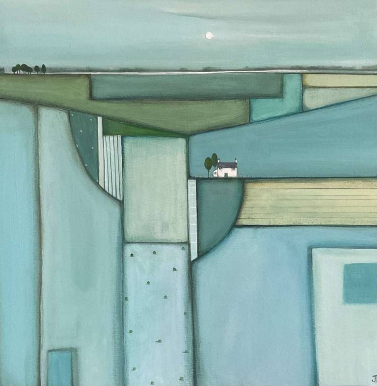 Full Moon Over Patchwork Fields - Jackie Henderson