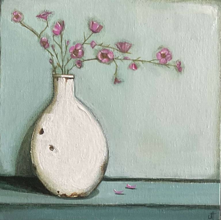Small Still Life ( Enamel Vase & Blossom) - Jackie Henderson
