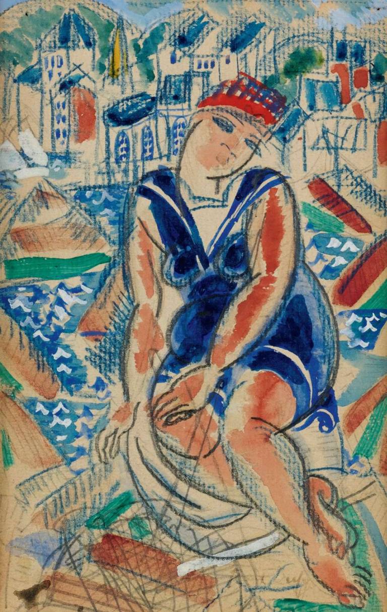 la Grande Baigneuse a Sainte-Adresse - Raoul Dufy