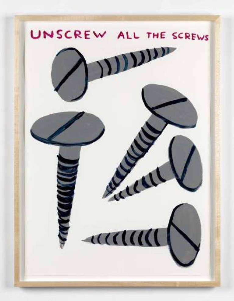 Unscrew all the screws - David Shrigley