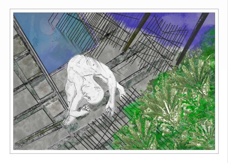 'Falling' or Flying series - Boy Falling 1/iii - Alistair Livingstone