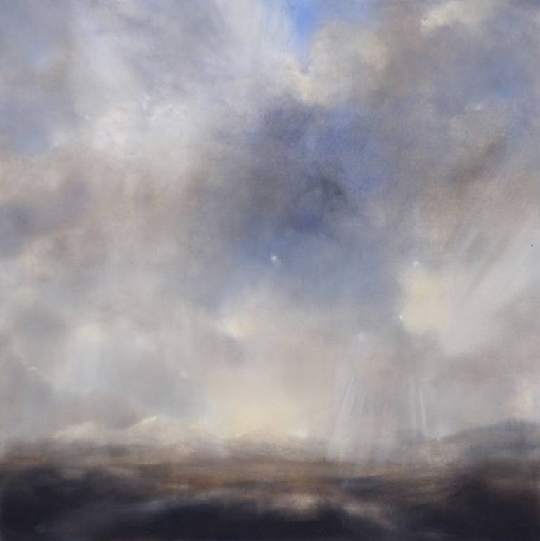 In from the west 90cm x 90cm oil on canvas - Rebecca Styles