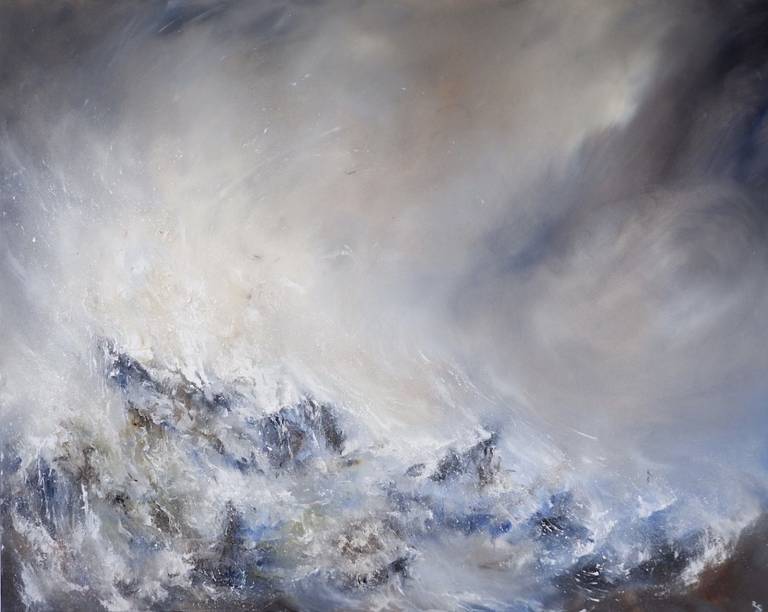 Stormy , Turbulent , Wild  90cm x 120cm oil on canvas - Rebecca Styles