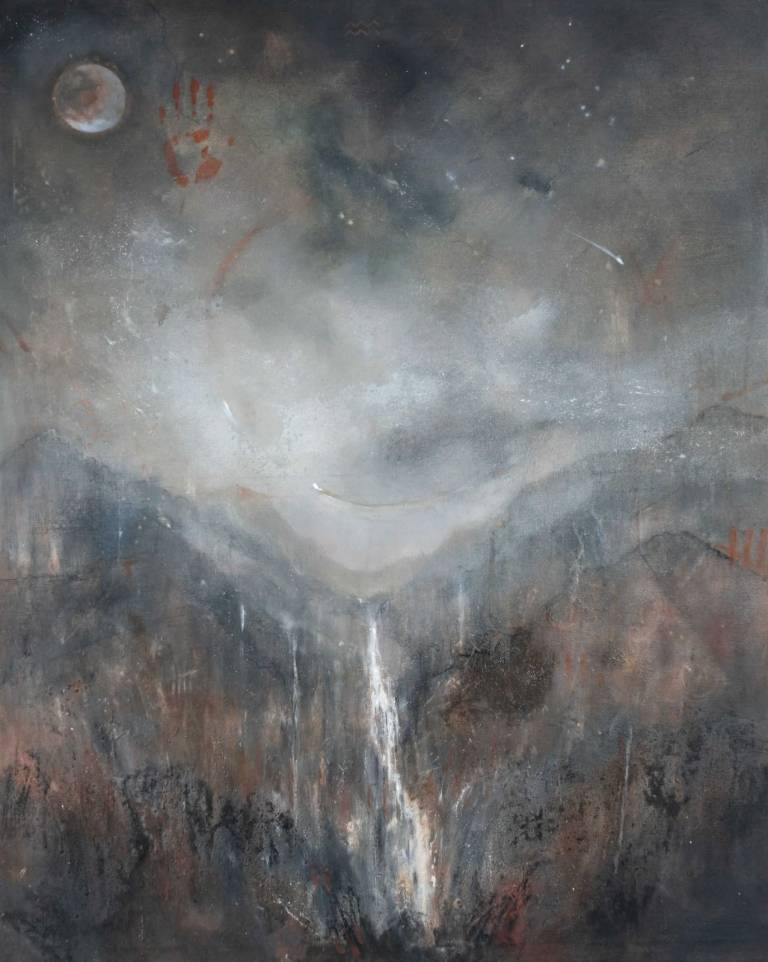 Crucible , 150cm x 120 oil and gold leaf on linen - Rebecca Styles