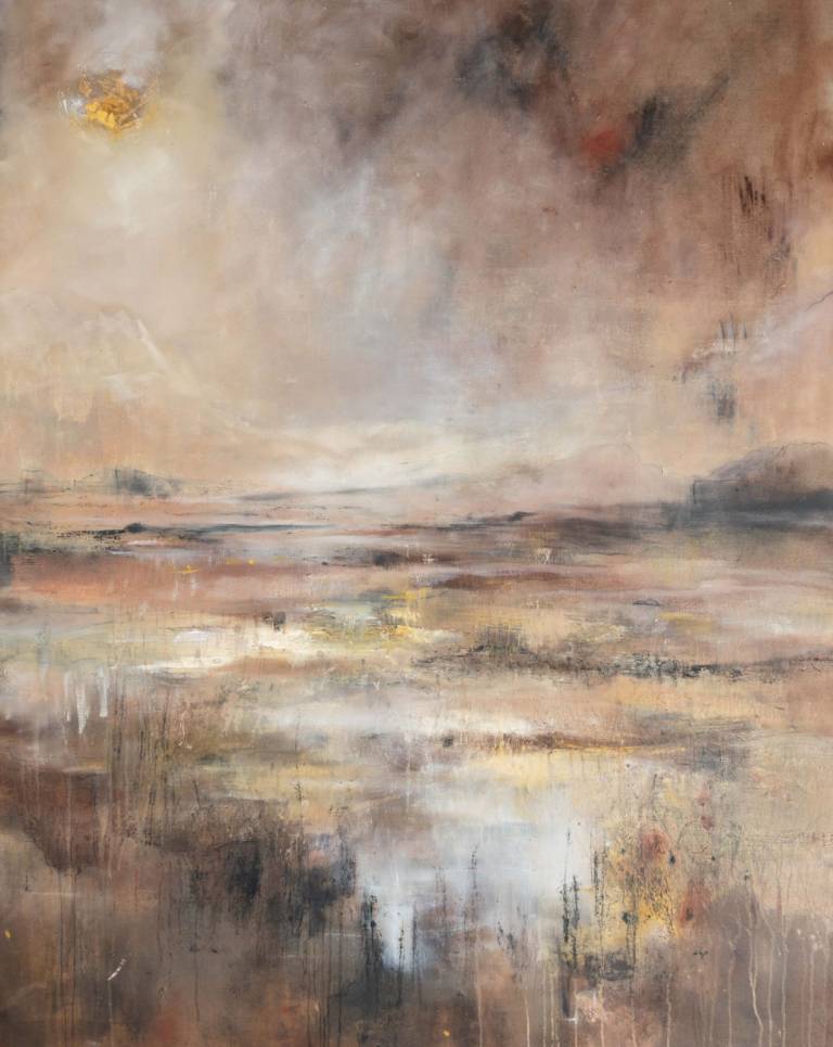 Resonate , 150cm x 120cm  oil and gold leaf on linen - Rebecca Styles