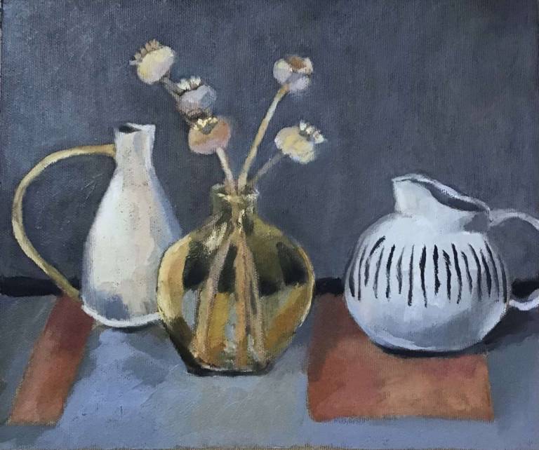 Jugs and Poppy Seedheads - Sue Arnold