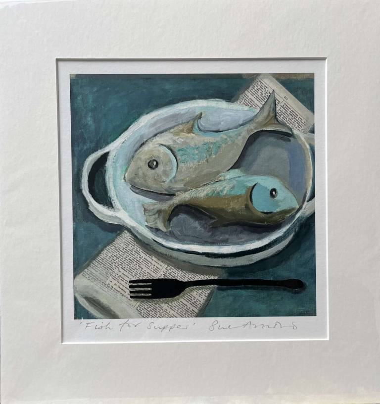 Fish for Supper - Fine art giclee print - Sue Arnold