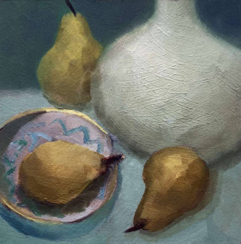 Three Pears, Turquoise - print - Sue Arnold