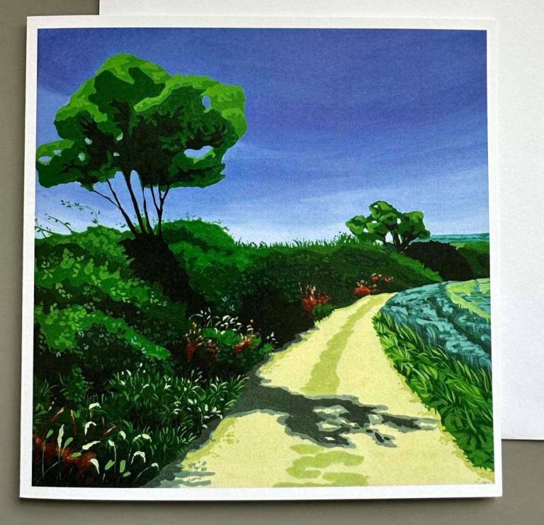 Walk To The Creek Greetings Card - Karen Hemsley-Biggs