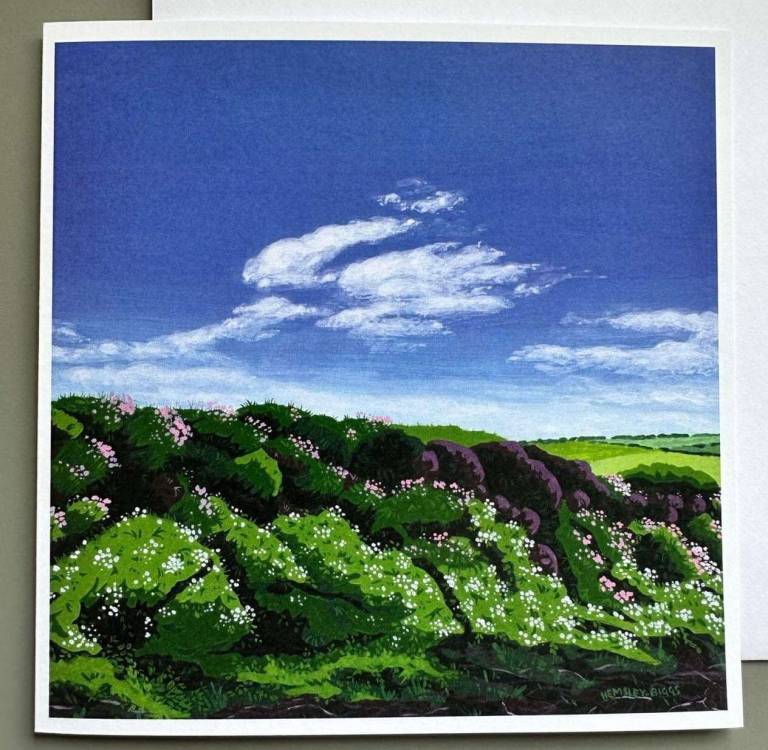 Poldhu Wall Greetings Card - Karen Hemsley-Biggs