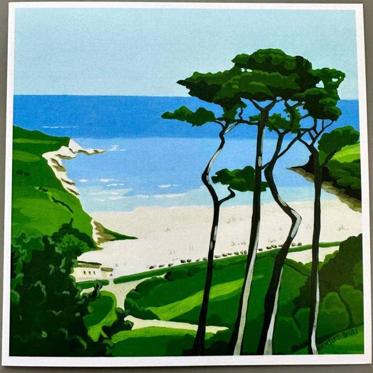 Maenporth Beach Greetings card - Karen Hemsley-Biggs