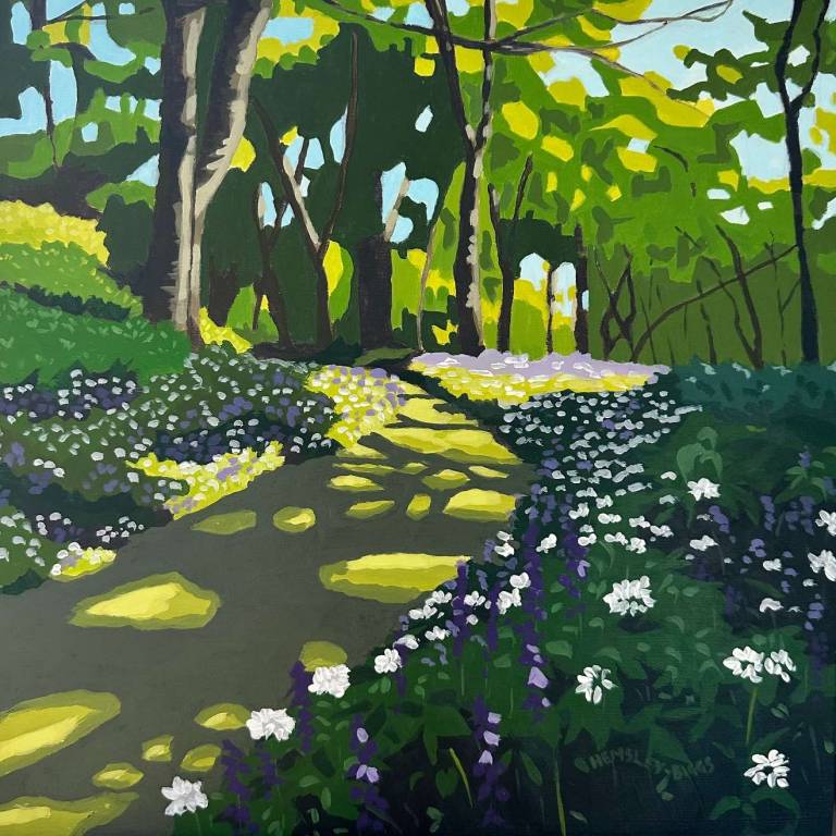 Pedn Billy woods in Spring - Karen Hemsley-Biggs