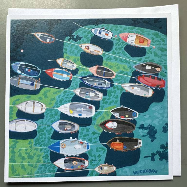 Boats Greetings card - Karen Hemsley-Biggs