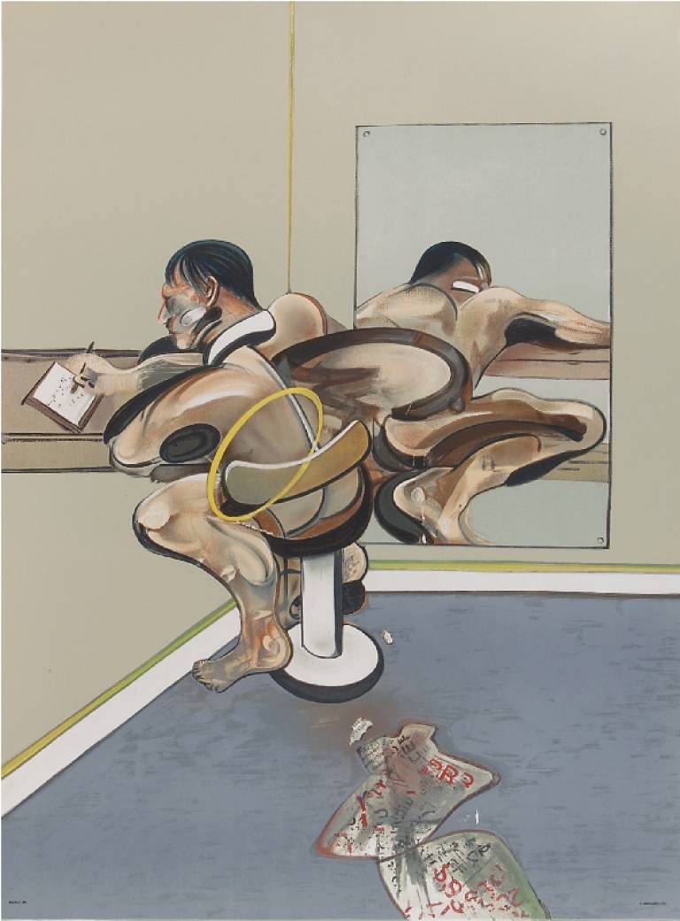 Figure Writing, Reflected in a Mirror. The Writer. - Francis Bacon