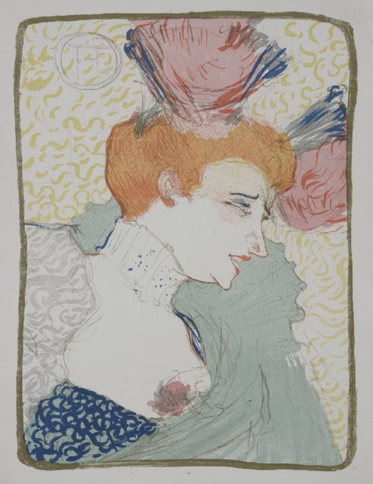Mlle Marcelle Lender en Buste. Marcelle Lender in Profile. 1895. - Henri De Toulouse-Lautrec