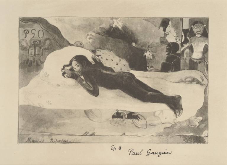 Manao Tupapau. Elle Pense au Revenant. Watched by the Spirits of the Dead. 1894. - Paul Gauguin