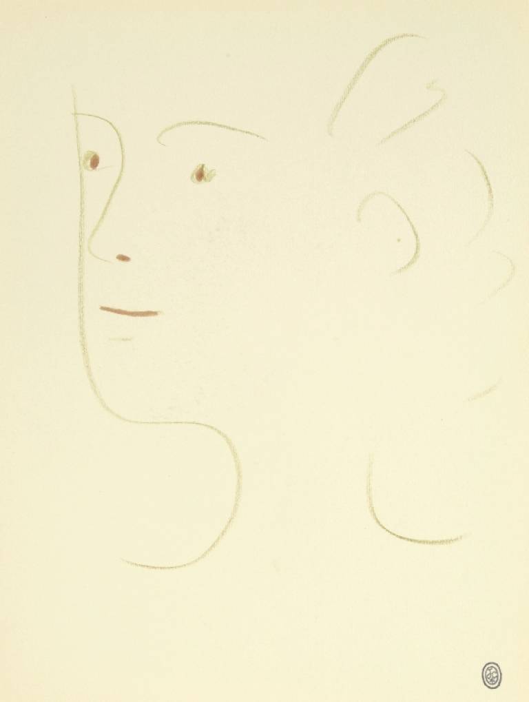 Visage Souriant. c.1955 - Jean Cocteau