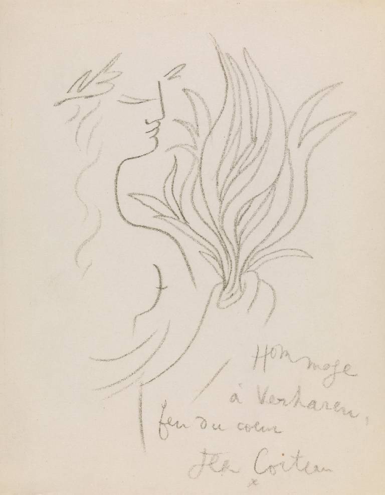 Jean Cocteau - Hommage à Verharen. c. 1920.