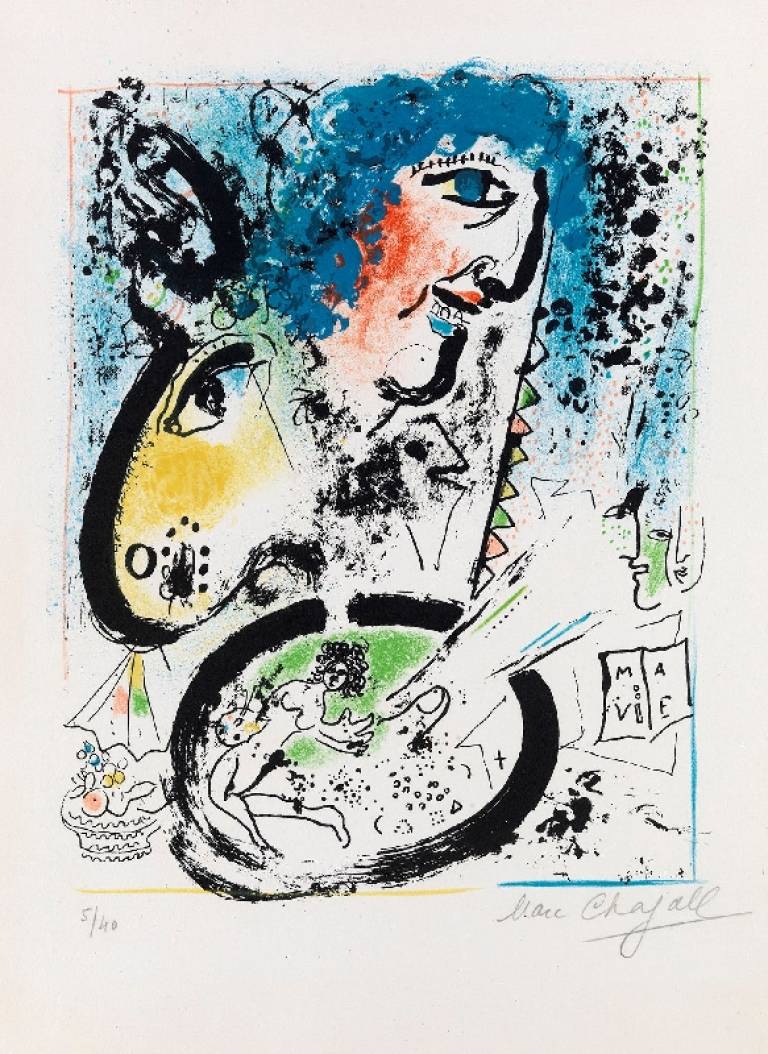 Marc Chagall、AUTO-PORTRAIT AVEC PALETTE