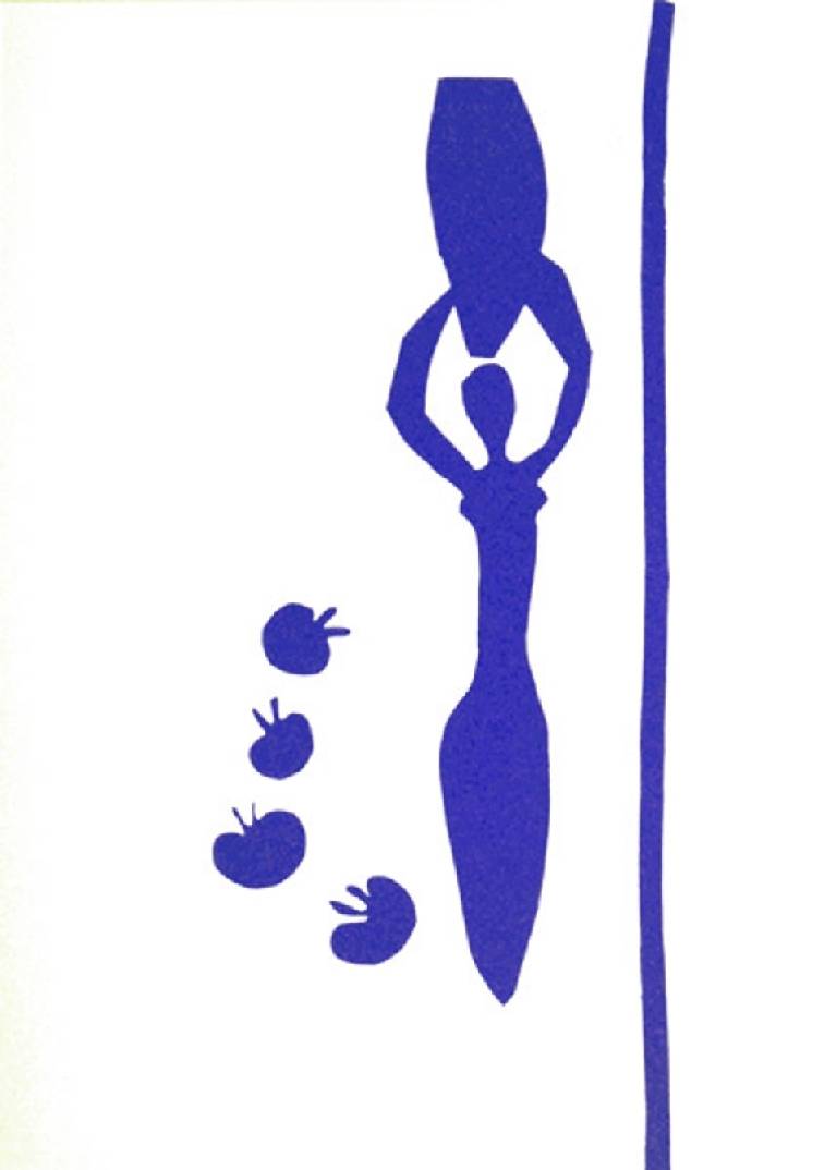 Nu Bleu - Nu à la Cruche. No 1. Standing Woman with a Water Jug. 1952. - Henri Matisse