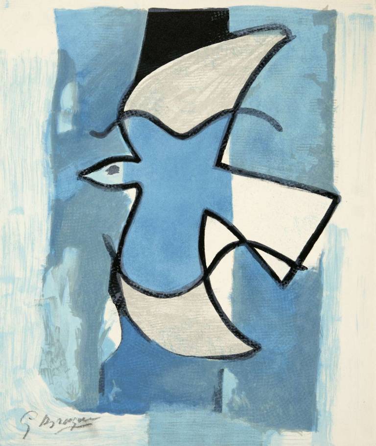 Georges Braque - Oiseau Bleu et Gris. 1962.