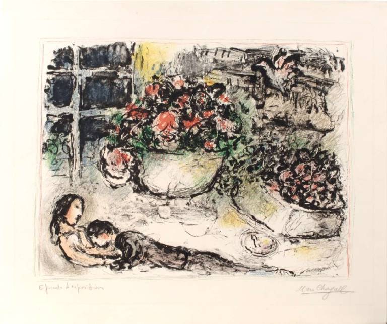 La Table Fleurie. The Table with Flowers. 1973 - Marc Chagall