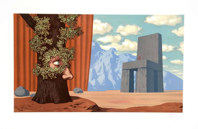 René Magritte - Celebrating an Ancient Tree. La Fete d'un Vieil Arbre. 1967