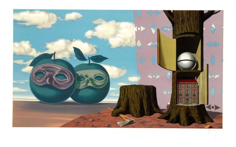 René Magritte - Two Visiting Apples. - Deux Pommes Visiteurs. 1967