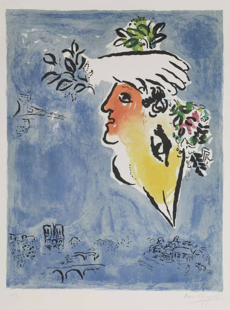 Marc Chagall - Le Ciel Bleu. The Blue Sky. 1964.