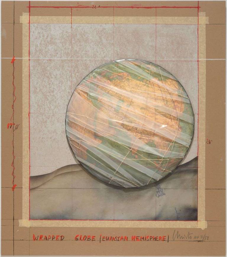 Christo (Javacheff Christo) - Wrapped Globe - Eastern Hemisphere.2019
