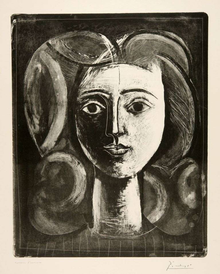 Tete de Jeune Fille. Head of a Girl. Portrait of Francoise. 1947. - Pablo Picasso