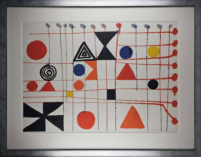 Alexander Calder - Composition Lignes Mouvementees - Also known as 'Quilt'. 1966