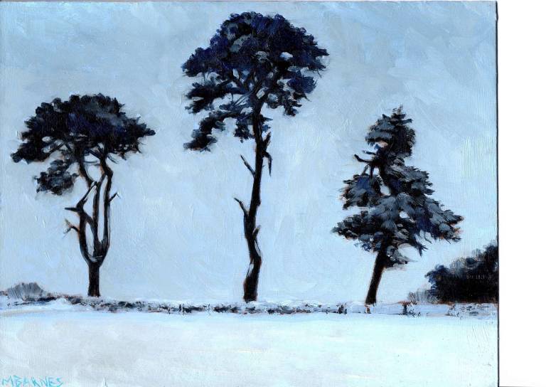 Three Pines (framed) - Mary Barnes