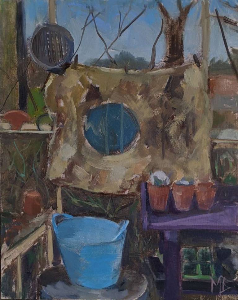 Winter Greenhouse Interior I RESERVED FOR EXHIBITION - Mary Barnes
