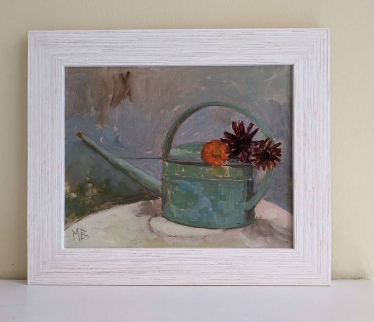 Green Watering Can RESERVED FOR EXHIBITION - Mary Barnes