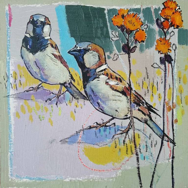 House Sparrows - Daniel Cole Bird Prints