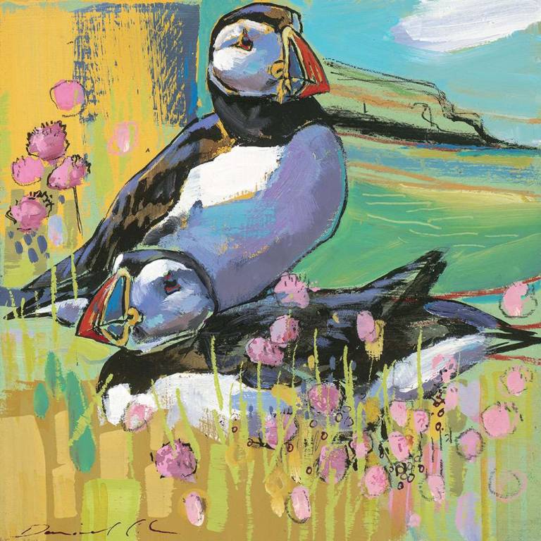 Two Puffins - Daniel Cole Bird Prints
