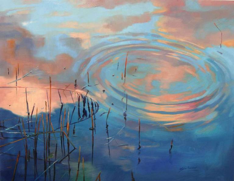 Water Prints by Rachel Lockwood - Hidden Pool, Cley