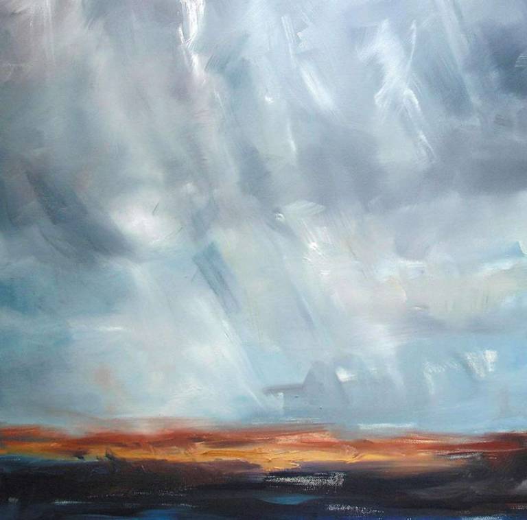 Landscape Prints by Rachel Lockwood - Rain over Blakeney (Edition 25)