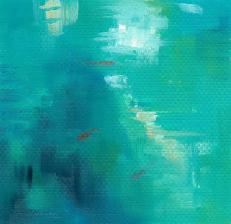 Turquoise Pond (Edition of 60) - Water Prints by Rachel Lockwood