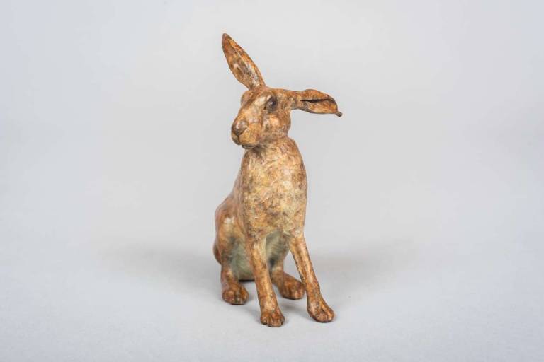 Listening Hare - Robin Bouttell Pinkfoot Bronzes