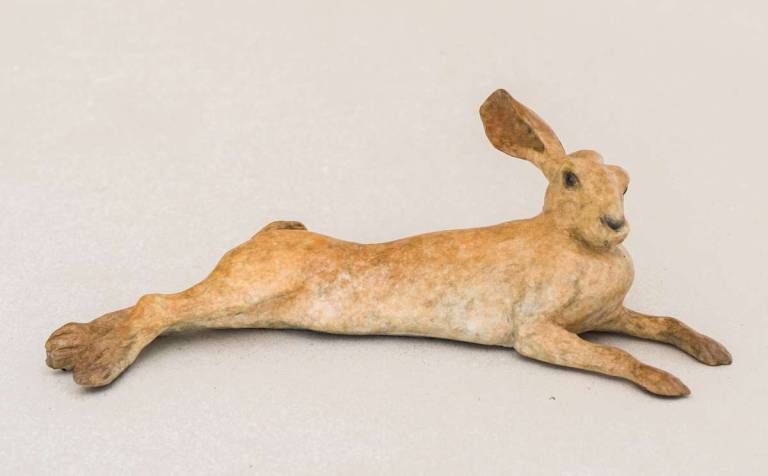 Robin Bouttell Pinkfoot Bronzes - Lounging Hare