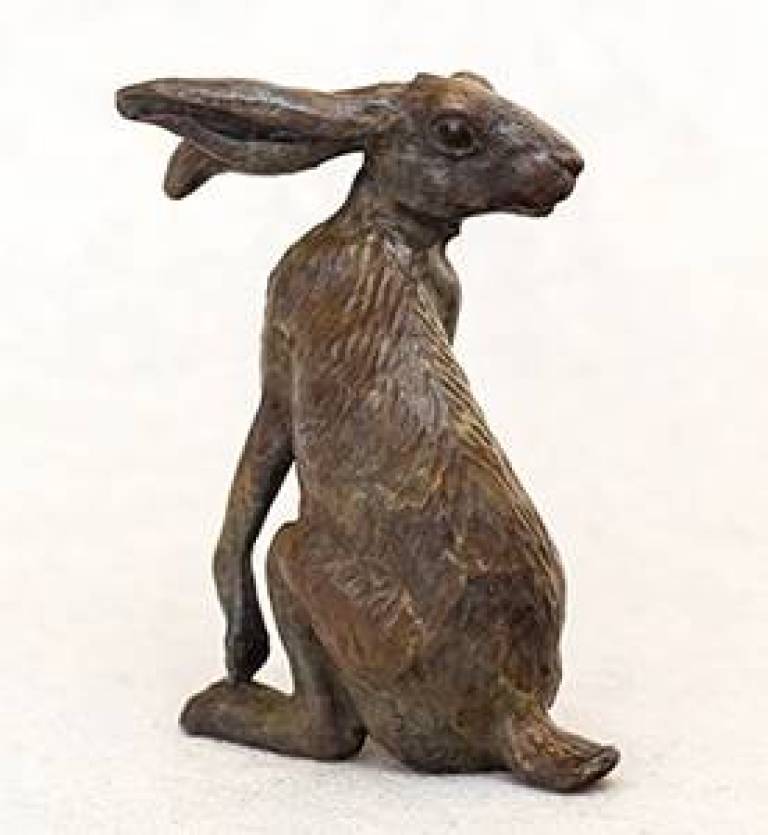 Sitting Brown Hare - Robin Bouttell Pinkfoot Bronzes