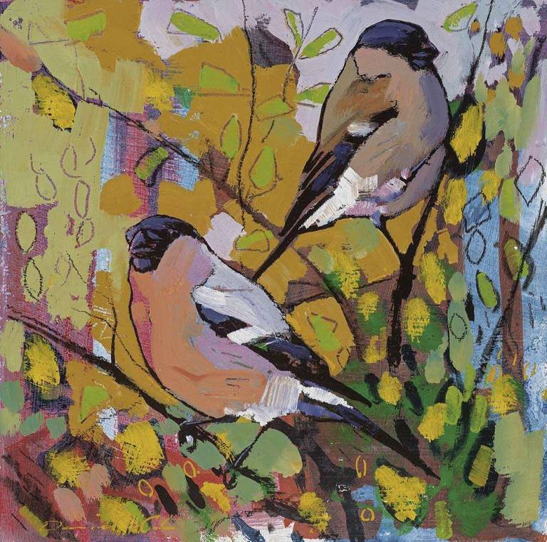 Daniel Cole Bird Prints - Bullfinches